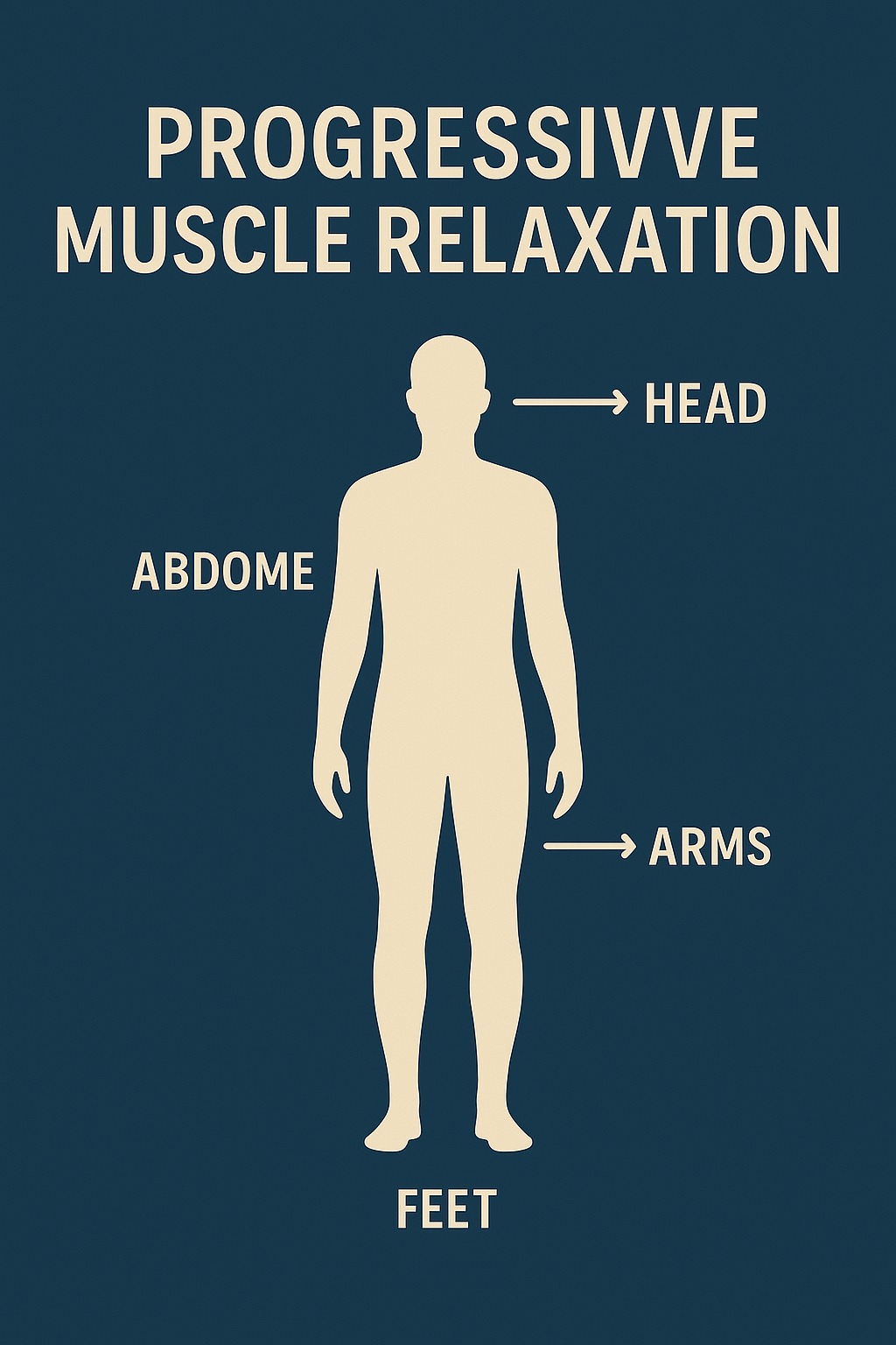 Progressive muscle relaxation infographic Progressive muscle relaxation body map